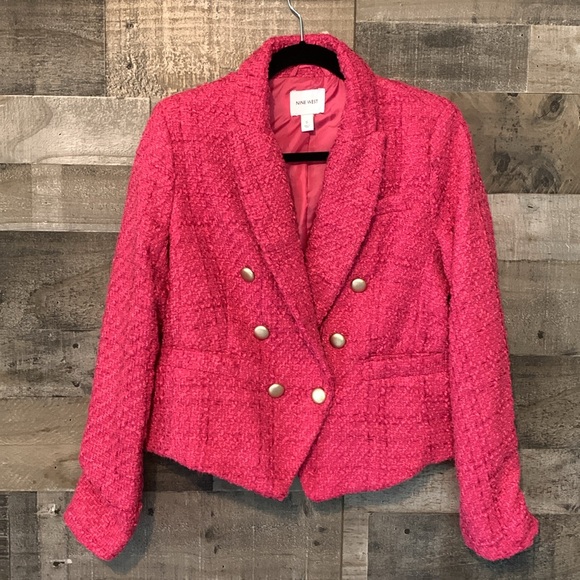 Nine West Double Breasted Tweed Blazer - Picture 13 of 16